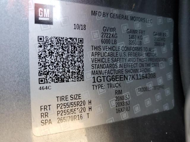 1GTG6EEN7K1164308 - 2019 GMC CANYON DENALI GRAY photo 12