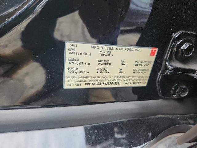 5YJSA1S13EFP45531 - 2014 TESLA MODEL S Սև լուսանկար 12