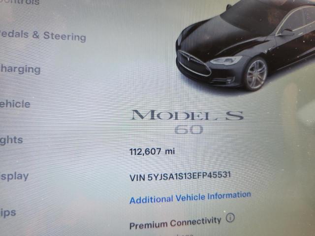 5YJSA1S13EFP45531 - 2014 TESLA MODEL S Սև լուսանկար 9