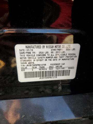 JN1BV7AR6FM412735 - 2015 INFINITI Q50 BASE BLACK photo 12