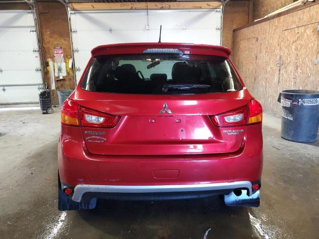 4A4AR3AU9DE012341 - 2013 MITSUBISHI OUTLANDER ES RED photo 6