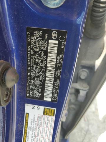 JTDKARFUXH3535724 - 2017 TOYOTA PRIUS BLUE photo 12