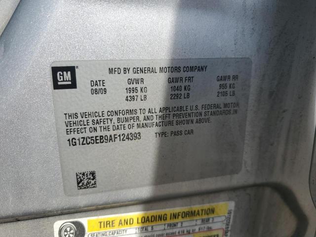 1G1ZC5EB9AF124393 - 2010 CHEVROLET MALIBU 1LT SILVER photo 12