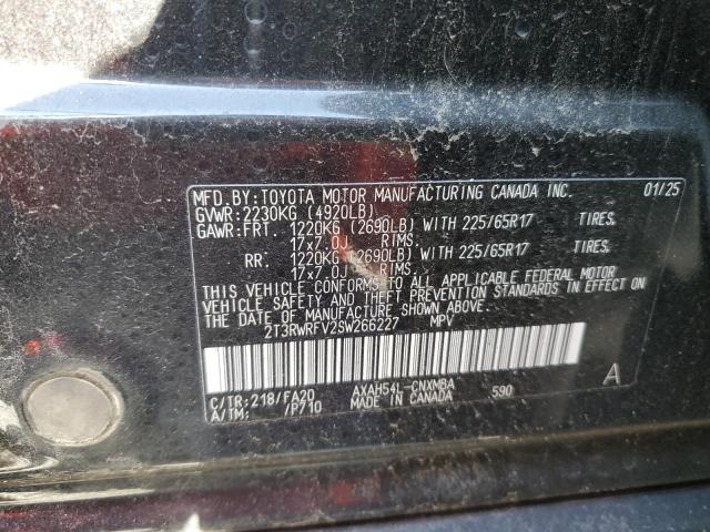 2T3RWRFV2SW266227 - 2025 TOYOTA RAV4 XLE BLACK photo 13