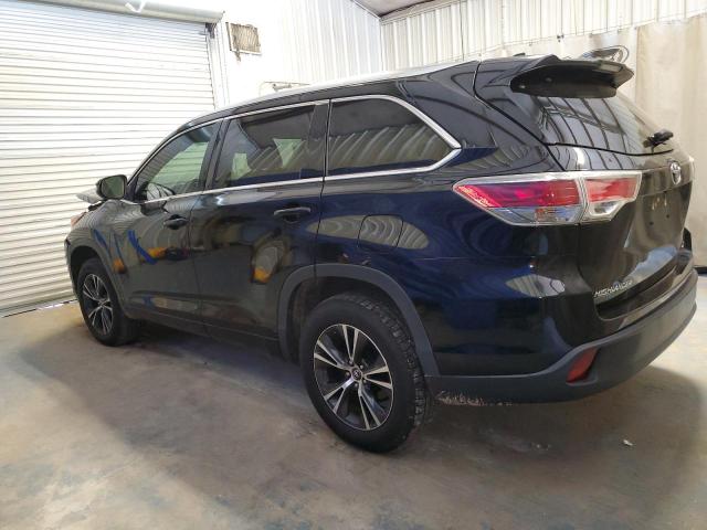 5TDKKRFH1GS504391 - 2016 TOYOTA HIGHLANDER XLE BLACK photo 2