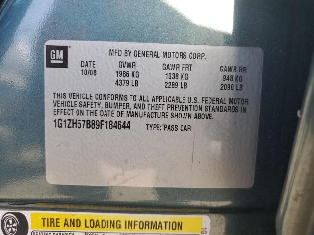 1G1ZH57B89F184644 - 2009 CHEVROLET MALIBU 1LT 蓝色 照片 12