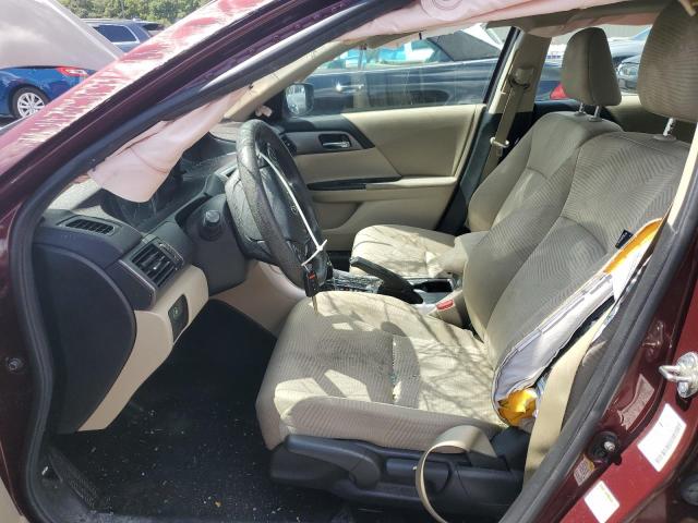 1HGCR2F33FA135655 - 2015 HONDA ACCORD LX Қызыл фото 7