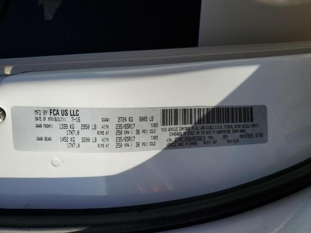 2C4RC1BG9HR533819 - 2017 CHRYSLER PACIFICA TOURING L 白色 照片 13