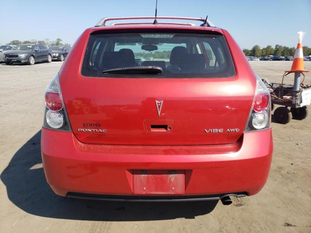 5Y2SM67089Z424802 - 2009 PONTIAC VIBE RED photo 6