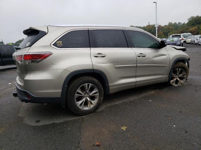 5TDJKRFH8ES064405 - 2014 TOYOTA HIGHLANDER XLE BEIGE photo 3