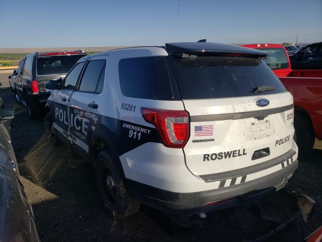 1FM5K8AR3JGB93261 - 2018 FORD EXPLORER POLICE INTERCEPTOR WHITE photo 3