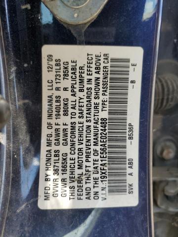 19XFA1E56AE024488 - 2010 HONDA CIVIC LX 蓝色 照片 12