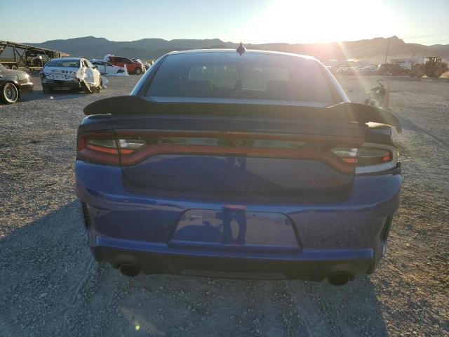 2C3CDXL94NH136241 - 2022 DODGE CHARGER SRT HELLCAT BLUE photo 6