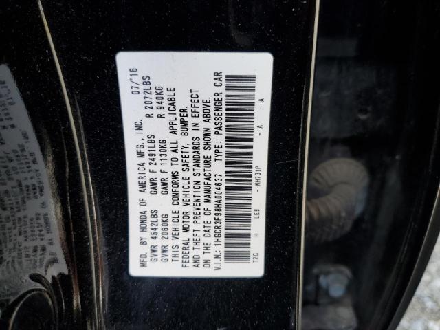 1HGCR3F98HA004637 - 2017 HONDA ACCORD TOURING BLACK photo 13