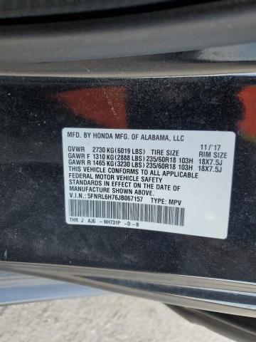 5FNRL6H76JB067157 - 2018 HONDA ODYSSEY EXL 黑色 照片 13