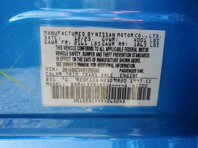 3N1AB8CV4RY265045 - 2024 NISSAN SENTRA SV BLUE photo 12