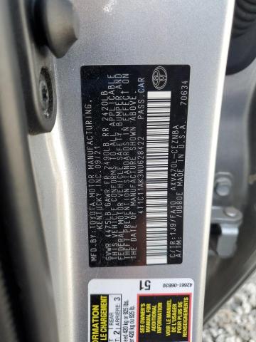 4T1C11AK3NU628422 - 2022 TOYOTA CAMRY LE SILVER photo 12