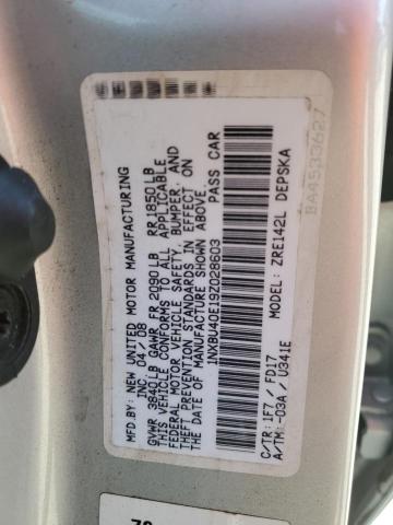 1NXBU40E19Z028603 - 2009 TOYOTA COROLLA BASE Бирюзовый фото 12