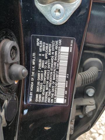 SHHFK7H57JU238717 - 2018 HONDA CIVIC EX BLACK photo 12