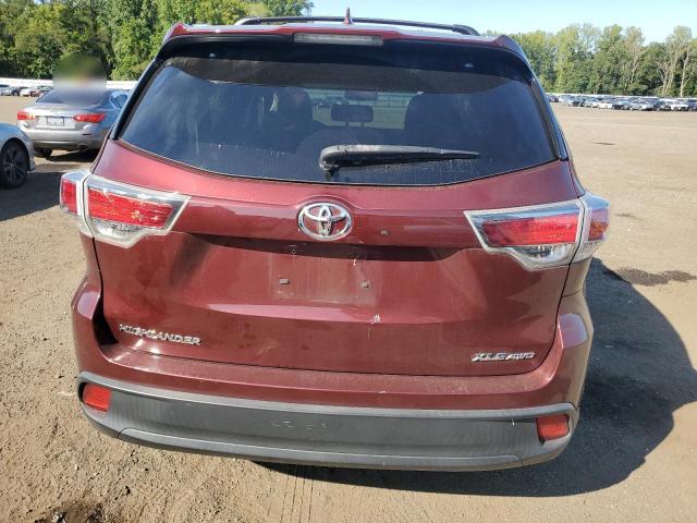 5TDJKRFH2ES010775 - 2014 TOYOTA HIGHLANDER XLE Burdeos foto 6
