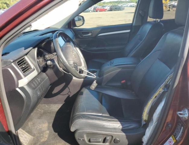 5TDJKRFH2ES010775 - 2014 TOYOTA HIGHLANDER XLE Burdeos foto 7