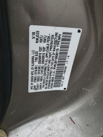 5FNRL38718B080178 - 2008 HONDA ODYSSEY EXL TAN photo 13