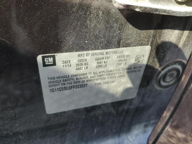 1G11C5SL6FF223531 - 2015 CHEVROLET MALIBU 1LT 紫色 照片 12