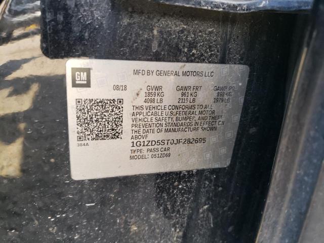 1G1ZD5ST0JF282695 - 2018 CHEVROLET MALIBU LT Қара фото 13