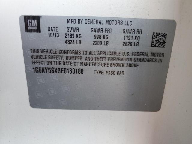 1G6AY5SX3E0130188 - 2014 CADILLAC CTS PERFORMANCE COLLECTION Белый фото 12