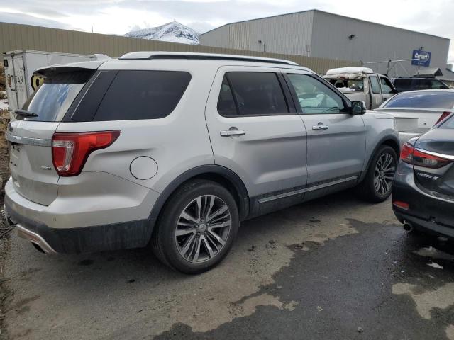 1FM5K8HT8GGC59619 - 2016 FORD EXPLORER PLATINUM SILVER photo 3