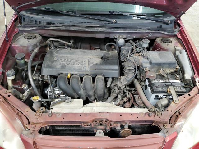1NXBR32E83Z031675 - 2003 TOYOTA COROLLA CE BURGUNDY photo 11