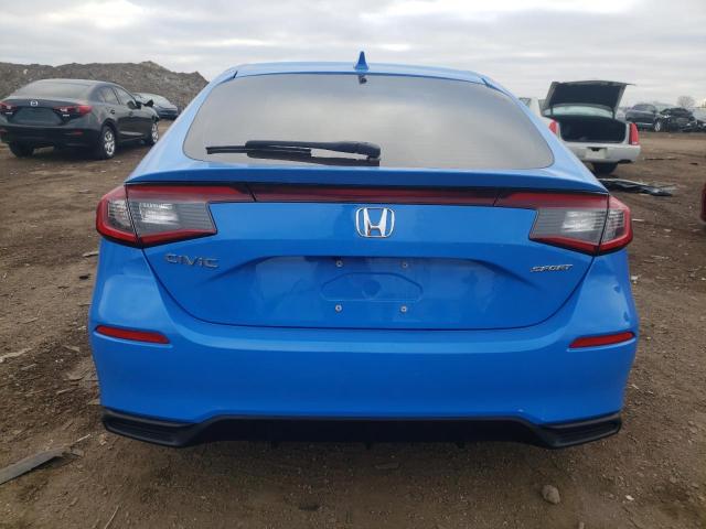 19XFL2H86NE017973 - 2022 HONDA CIVIC SPORT BLUE photo 6