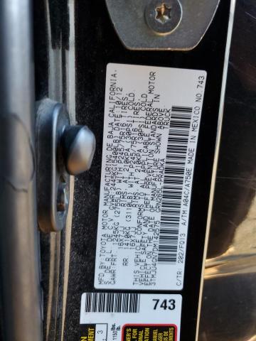 3TMJU4GN7DM142575 - 2013 TOYOTA TACOMA DOUBLE CAB PRERUNNER BLACK photo 12