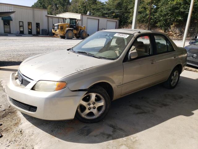 JM1BJ225220499767 - 2002 MAZDA PROTEGE DX BEIGE photo 1