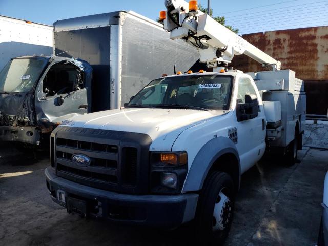 1FD4F46Y08EC32502 - 2008 FORD F450 SUPER DUTY WHITE photo 1