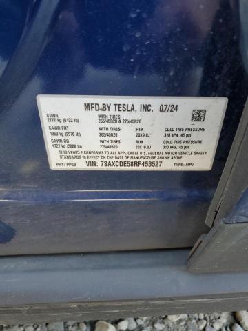 7SAXCDE58RF453527 - 2024 TESLA MODEL X BLUE photo 14