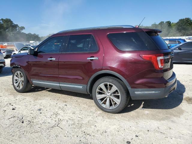 1FM5K7F84JGB15629 - 2018 FORD EXPLORER LIMITED ბურგუნდია ფოტო 2