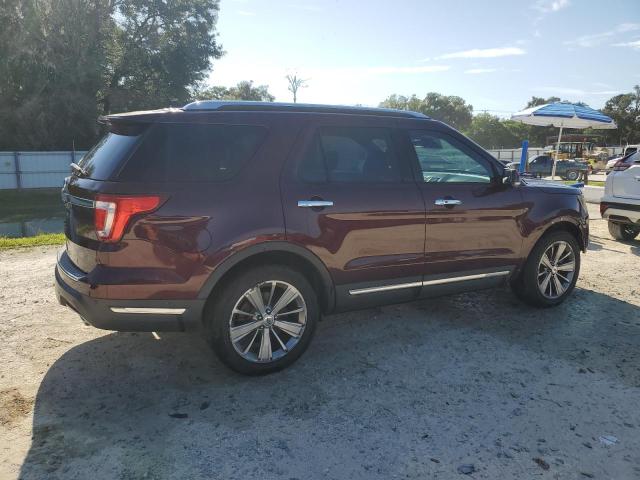 1FM5K7F84JGB15629 - 2018 FORD EXPLORER LIMITED ბურგუნდია ფოტო 3