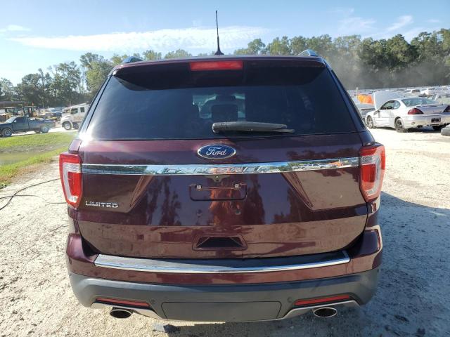 1FM5K7F84JGB15629 - 2018 FORD EXPLORER LIMITED ბურგუნდია ფოტო 6