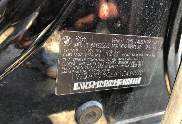 WBAKC8C58CC435970 - 2012 BMW 750 LXI BLACK photo 10