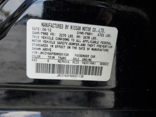 JN1CV6AP8DM301128 - 2013 INFINITI G37 BASE BLACK photo 12