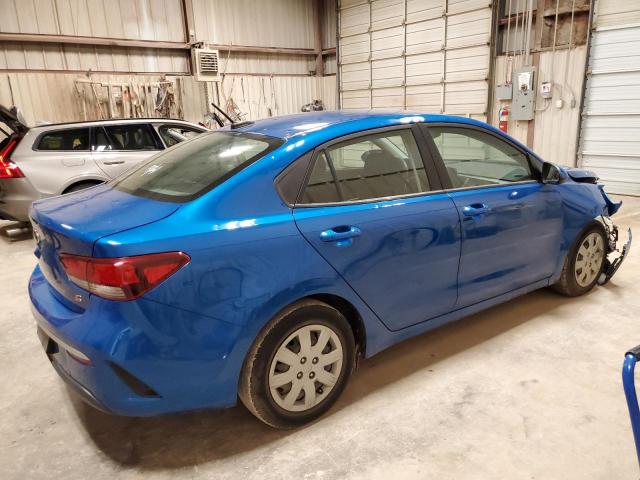 3KPA24AD4ME400406 - 2021 KIA RIO LX BLUE photo 3