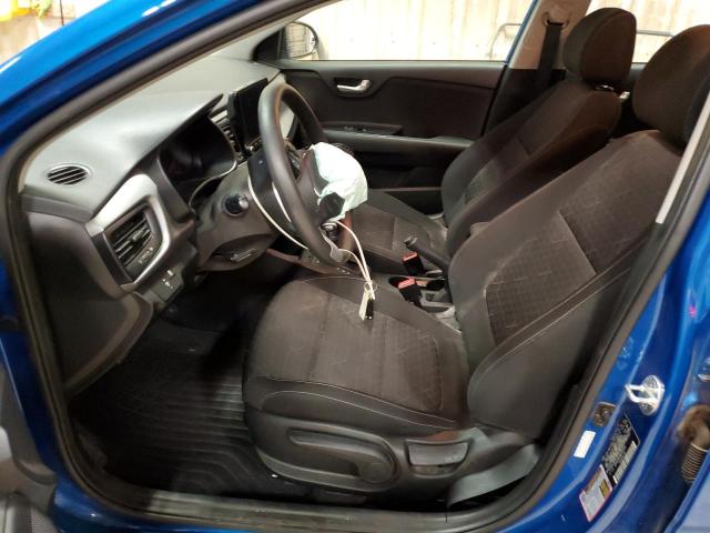 3KPA24AD4ME400406 - 2021 KIA RIO LX BLUE photo 7