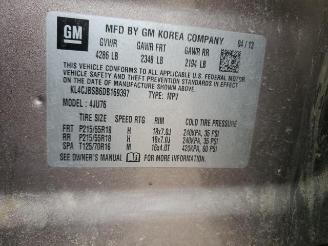 KL4CJBSB6DB169397 - 2013 BUICK ENCORE CONVENIENCE 棕色 照片 12