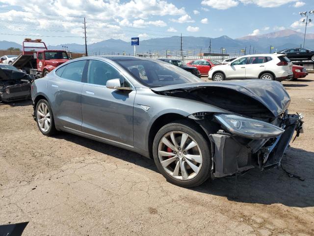 5YJSA1H15EFP39558 - 2014 TESLA MODEL S GRAY photo 4