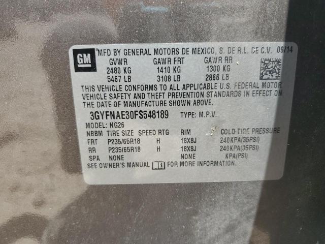 3GYFNAE30FS548189 - 2015 CADILLAC SRX ყავისფერი ფოტო 13