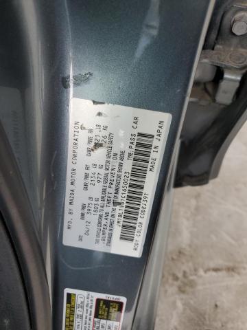 JM1BL1V81C1650023 - 2012 MAZDA 3 I GRAY photo 12