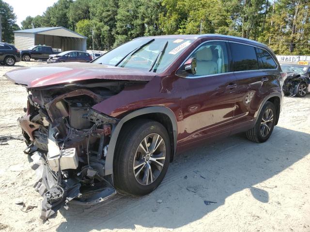 5TDJKRFH5GS326934 - 2016 TOYOTA HIGHLANDER XLE Bordo foto 1