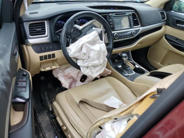 5TDJKRFH5GS326934 - 2016 TOYOTA HIGHLANDER XLE Bordo foto 8