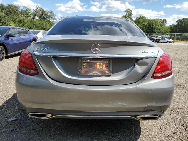 55SWF4KB0GU116131 - 2016 MERCEDES-BENZ C 300 4MATIC GRAY photo 6